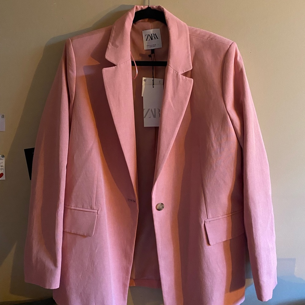 Zara Women's Blush Pink Blazer